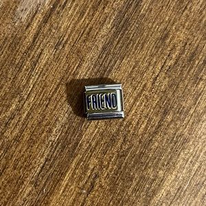 Y2K Original Vintage Stainless Steel Italian Nomination Bracelet Charm Friend